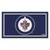 3' x 5' Blue and White NHL Winnipeg Jets Rectangular Plush Area Throw Rug - IMAGE 1