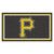 3' x 5' Black and Yellow MLB Pittsburgh Pirates Rectangular Plush Area Throw Rug - IMAGE 1