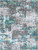 7.8' x 10.25' Distressed Finish Teal Blue and Gray Rectangular Area Throw Rug - IMAGE 1