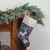 20" Burlap Christmas Stocking with Gray Felt Animal Stencil Design and Burlap Cuff - IMAGE 2