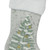 20" Snow Covered Green Tree Gray Christmas Stocking with White Cuff - IMAGE 3