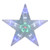 8.5" Clear Lighted Contemporary Tree Topper Star - Multi-Color Lights - IMAGE 1