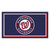 3' x 5' Blue and White MLB Washington Nationals Rectangular Plush Area Throw Rug - IMAGE 1