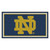 3' x 5' Blue and Yellow NCAA Notre Dame Fighting Irish Rectangular Plush Area Throw Rug - IMAGE 1