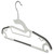 Set of 4 White Plastic Hangers With Non-Slip Shoulders - 16" - IMAGE 2