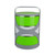 Green and White Stacking Food Storage Containers with Carrying Holder - IMAGE 1