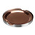 Round Stainless Steel Coasters with Holder - 3.75" - Copper - Set of 4 - IMAGE 1