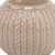 Cable Knit Ceramic Christmas Candle Holder - 3.25" - Beige - IMAGE 5