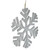 Glitter Drenched Wooden Snowflake Christmas Ornament - 11.75" - Silver Tone - IMAGE 3