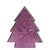 6.25" Purple Ceramic Textured Tree with Star Table Top Christmas Decoration - IMAGE 1