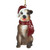 4" Sitting Pitbull Dog Christmas Ornament - IMAGE 1