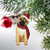 3.5" Beige Pug Dog Christmas Ornament - IMAGE 3