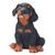 9" Sitting Rottweiler Puppy Dog Outdoor Garden Statue - IMAGE 1