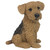 9" Sitting Airedale Puppy Dog Outdoor Garden Statue - IMAGE 3