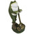 13" Moses the Garden Toad Lawn Mower Frog Outdoor Garden Statue - IMAGE 3