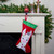 20" Red and Green Christmas Stocking with Festive Llama with Pom Garland Applique - IMAGE 2