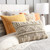 18" Beige and Gray Knitted Design Square Throw Pillow Cover with Knife Edge and Tassels - IMAGE 2