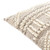 18" Beige and Gray Knitted Design Square Throw Pillow Cover with Knife Edge and Tassels - IMAGE 6