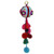 10.25" Blue and Red Ball with Pompoms Christmas Ornament - IMAGE 1