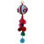 10.25" Blue and Red Ball with Pompoms Christmas Ornament - IMAGE 2