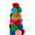 19.25" Multi-Color Bohemian Wool Pom Pom Christmas Cone Tree - IMAGE 2