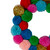 11.5" Multi-Color Bohemian Christmas Pom Pom Wreath - IMAGE 2