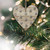 4" Brown and Silver Wooden Heart Shaped Christmas Ornament - IMAGE 3