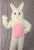 4 Piece White Easter Bunny Suit with Mascot Head – Adult Size Large - IMAGE 2