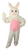 4 Piece White Easter Bunny Suit with Mascot Head – Adult Size Medium - IMAGE 1