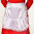 White Long Satin Mrs. Claus Apron with Lace Trim – One Size - IMAGE 1