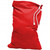 Red Plush Santa Claus Toy Bag with Drawstring – One Size - IMAGE 1