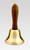 8” Tall Gold Caroling Hand Bell with Wooden Handle - IMAGE 1