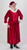 3 Piece Mrs. Claus Burgundy Christmas Costume – Adult Plus Size - IMAGE 1