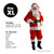 10-Piece Red Plush Christmas Santa Suit Set- Adult Size X Large - IMAGE 4