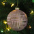 Pink and Gold Striped Matte Glass Christmas Ball Ornament 4" (100mm) - IMAGE 2