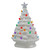 8" LED Lighted White Ceramic Christmas Tree with Pastel Lights Table Top Decoration - IMAGE 1