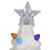 8" LED Lighted White Ceramic Christmas Tree with Pastel Lights Table Top Decoration - IMAGE 3