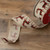 Beige and Red Plaid Buffalo with Reindeer Christmas Wired Craft Ribbon 2.5" x 16 Yards - IMAGE 2