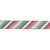 Red and Green Glitter Striped Christmas Wired Craft Ribbon 2.5" x 16 Yards - IMAGE 1
