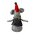 8.25" Gray and Red Standing Mouse with Plaid Jacket Christmas Figurine - IMAGE 3