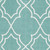 7.25' Teal Green and White Trellis Patterned Square Area Throw Rug - IMAGE 6