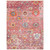 7'10" x 10'3" Pink and Orange Persian Floral Patterned Rectangular Hand Tufted Area Rug - IMAGE 1