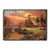 Rust Brown and Green Sunset at Riverbend Farm Tapestry Throw Blanket 50" x 60" - IMAGE 1