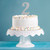 Club pack of 12 Glittered Silver '2' Party Cake Dessert Toppers 6” - IMAGE 3