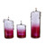 LED Lighted Glitter Candles - 9.5" - Red and White - Set of 6 - IMAGE 1