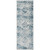 2.5' x 7.25' Persian Style Teal Blue and Gray Rectangular Area Throw Rug Runner - IMAGE 1