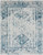 7'10" x 10'3" Distressed Diamond Persian Design Blue and Light Gray Rectangular Machine Woven Area Rug - IMAGE 1