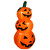 3.5' LED Lighted Inflatable Jack-O-Lantern Trio Halloween Outdoor Yard Decoration - IMAGE 1