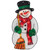 17.5" Lighted Snowman with Broom Christmas Window Silhouette - IMAGE 3