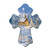 8" Blue and Brown Chapel in the Snow Biblical Quoted Wall Cross - IMAGE 1